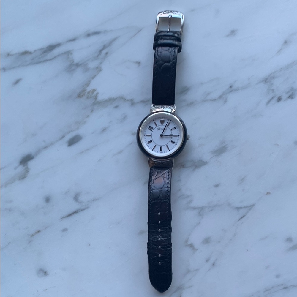 Brightonon watch with alligator black band. New batteryEUC.